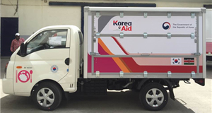 한국형 개발 협력 모델로 시작된 ‘코리아에이드’에서 운행하는 조리 트럭 모습. / 외교부 개발협력과 제공