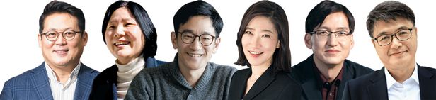 (왼쪽부터)김경일, 신지영, 김상현, 최샛별, 전중환, 김헌