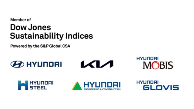 ‘2022 다우존스 지속가능경영 지수(Dow Jones Sustainability Indices·DJSI)’ 평가에서 최고 등급 ‘월드(World)’를 받은 현대자동차그룹 6개사. /현대자동차그룹