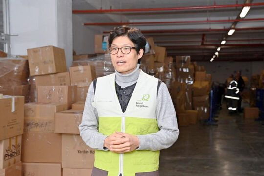 박해성 굿네이버스 긴급구호대응단원은 지난 10일(현지 시각) 튀르키예 아다나(Adana) 공항에 도착해 구호활동을 시작했다. /굿네이버스