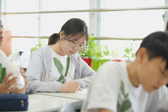 독산초등학교 6학년 5반 학생들이 재난 피해 아동을 보호하기 위해 인도적 지원의 법적 기반을 마련해달라는 청원 편지를 쓰고 있다. /월드비전