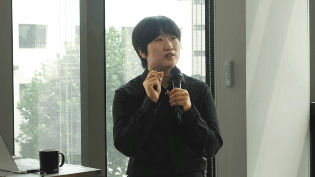서동은 리플라 대표는 8일 유일한 아카데미 특강에서 개발하고자 하는 기술을 많은 사람들을 필요로 할 것이라는 생각이 큰 동기부여가 됐다고 밝혔다. /채예빈 기자